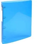 Exacompta 10x mittelfestes Ringbuch 4 Ringe PP 700&mu; PP- A4 Maxi Hellblau 51772E