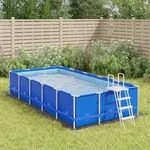 vidaXL Pool-Bodentuch Hellgrau 500x250 cm Polyester Geotextil