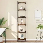 vidaXL B&uuml;cherregal 6 B&ouml;den R&auml;uchereiche 40x30x188 cm Holzwerkstoff
