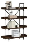 vidaXL B&uuml;cherregal 4 B&ouml;den R&auml;uchereiche 100x33x145,5 cm Holzwerkstoff