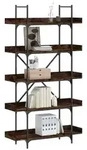 vidaXL B&uuml;cherregal 5 B&ouml;den R&auml;uchereiche 100x33x180,5 cm Holzwerkstoff