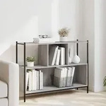 vidaXL B&uuml;cherregal Grau Sonoma 102x28x77,5 cm Holzwerkstoff