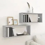 vidaXL W&uuml;rfelregale 2 Stk. Grau Sonoma 60x15x23 cm Holzwerkstoff