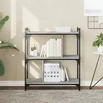 vidaXL B&uuml;cherregal 3 B&ouml;den Grau Sonoma 76x32x88 cm Holzwerkstoff