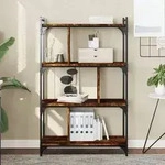 vidaXL B&uuml;cherregal 4 B&ouml;den R&auml;uchereiche 76x32x123 cm Holzwerkstoff