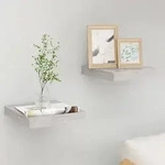 vidaXL Schweberegale 2 Stk. Betongrau 23x23,5x3,8 cm MDF
