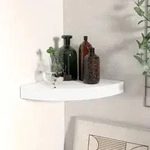 vidaXL Eck-Schweberegal Wei&szlig; 25x25x3,8 cm MDF