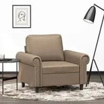 vidaXL Sessel Cappuccino-Braun 60 cm Kunstleder