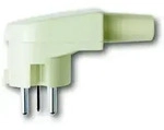 Busch-Jaeger 2CKA002590A0164 Schutzkontakt-Winkelstecker Duroplast 400 V Wei&szlig;,