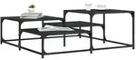 vidaXL Couchtisch Schwarz 107x107x40 cm Holzwerkstoff