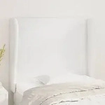 vidaXL Kopfteil mit Ohren Wei&szlig; 83x23x118/128 cm Kunstleder