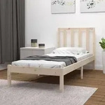 vidaXL Massivholzbett ohne Matratze 75x190 cm Kiefernholz