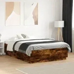 vidaXL Bettgestell R&auml;uchereiche 120x190 cm Holzwerkstoff
