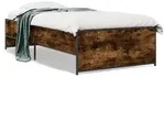 vidaXL Bettgestell R&auml;uchereiche 100x200 cm Holzwerkstoff und Metall