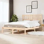 vidaXL Massivholzbett ohne Matratze 120x190 cm Kiefernholz