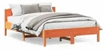vidaXL Massivholzbett ohne Matratze Wachsbraun 140x200 cm Kiefernholz