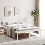 vidaXL Seniorenbett Wei&szlig; 140x190 cm Massivholz Kiefer