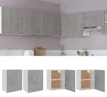 vidaXL H&auml;ngeschr&auml;nke 2 Stk. Lyon Betongrau 50x31x60 cm Holzwerkstoff