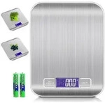 Intirilife Digitale K&uuml;chenwaage in SILBER &ndash; 5kg Elektronische Waage f&uuml;r die