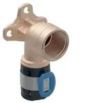 "Geberit FlowFit Anschlusswinkel 90 Grad, D 20mm, Rp 1/2", L&auml;nge 7,8cm, Rotguss