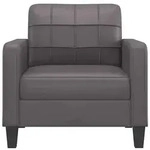 vidaXL Sessel Grau 60 cm Kunstleder