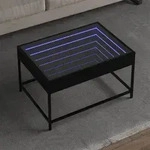 vidaXL Couchtisch mit Infinity-LED Schwarz 70x50x41 cm