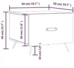 vidaXL Couchtische 2 Stk. Braun Eichen-Optik 50x50x40 cm Holzwerkstoff