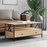 vidaXL Couchtisch Sonoma-Eiche 100x51x45 cm Holzwerkstoff