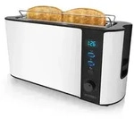 Arendo Langschlitz Toaster f&uuml;r 2 Scheiben, integrierter Br&ouml;tchenaufsatz, 1000...