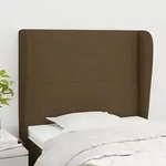 vidaXL Kopfteil mit Ohren Dunkelbraun 93x23x118/128 cm Stoff