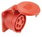 CEE Anbausteckdose gerade 70x70mm 32A / 5pol. / 6h / IP44