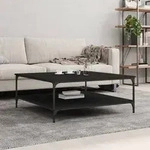 vidaXL Couchtisch Schwarz 100x100x40 cm Holzwerkstoff vidaXL Couchtisch Schwarz 100x100x40 cm Holzwerkstoff