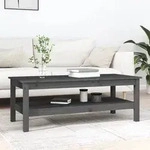 vidaXL Couchtisch Grau 110x50x40 cm Massivholz Kiefer vidaXL Couchtisch Grau 110x50x40 cm Massivholz Kiefer