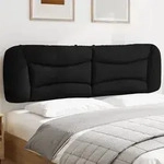 "vidaXL Kopfteil-Kissen "Hvar" Schwarz 180 cm Stoff"