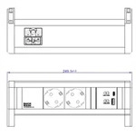 Bachmann DESK - Steckdosenleiste (oberfl&auml;chenmontierbar) - Eingabe, Eingang GST18 -