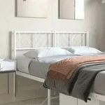 vidaXL Kopfteil Metall Wei&szlig; 120 cm