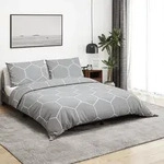 vidaXL Bettw&auml;sche-Set Grau 200x220 cm Baumwolle