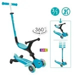 GLOBBER GO-UP ACTIVE LIGHTS 360 blau, mit Leuchtrollen