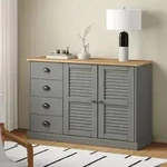 vidaXL Sideboard mit Schubladen VIGO 113x40x75 cm Massivholz Kiefer