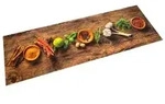 vidaXL K&uuml;chenteppich Waschbar Gew&uuml;rze 60x300 cm Samt
