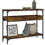 vidaXL Konsolentisch mit Ablage R&auml;uchereiche 100x29x75cm Holzwerkstoff
