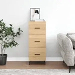 vidaXL Sideboard Sonoma-Eiche 34,5x34x90 cm Holzwerkstoff