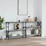 vidaXL Konsolentisch Grau Sonoma 180x29x76,5 cm Holzwerkstoff