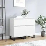 vidaXL Sideboards 2 Stk. Wei&szlig; 40x35x70 cm Holzwerkstoff