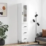vidaXL Highboard Wei&szlig; 34,5x34x180 cm Holzwerkstoff