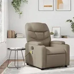 vidaXL Massagesessel Cappuccino-Braun Kunstleder