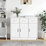 vidaXL Sideboard Wei&szlig; 91x28x75 cm Holzwerkstoff