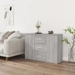 vidaXL Sideboard Grau Sonoma 91x29,5x65 cm Holzwerkstoff