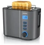 Arendo MANHA Toaster mit Restzeitanzeige, 2 Toastschlitze, integrierter