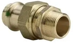 Viega Verschraubung Sanpress 2265 22mmxR 3/4, RG o Sil-br, fl., SC-Con.